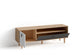 TV-Board BILL / Lowboard Artisan Eiche Optik hellbraun / Fernsehtisch mit 1 Klappe und 1 Tür / Fernsehschrank mit Soundbar-Fach / Schlaufen-Griffe / B 150, H 50, T 36,5 cm