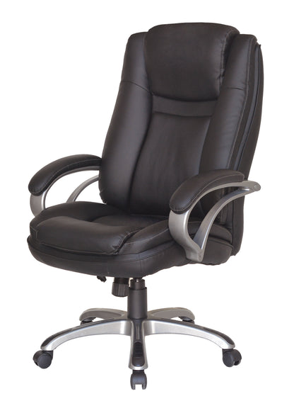 Chefsessel BRUNO-XXL/ bis 150 kg belastbar /Kunststoff anthrazit/ Wippmechanik mit Härtegradeinstellung/ Höhenverstellung/
 Gebremste Sicherheitsrollen/ B 71,5 H 114-124 T 70,5 cm