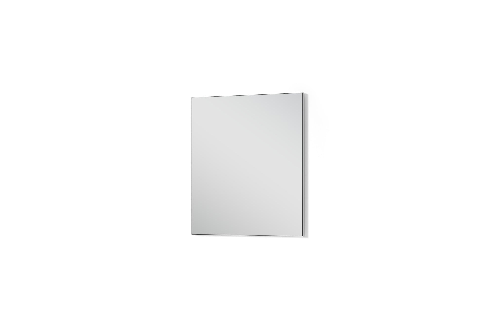Wand-Spiegel JAKOB / Kante in anthrazit oder weiß / 60 x 70 cm / Zeitloser Hänge-Spiegel / Garderoben-Set / Flur / Badezimmer-Möbel / Moderner Designer Spiegel / B 60, H 70, T 2 cm