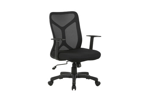 Chefsessel BONE / Kunststoff schwarz / Mesh schwarz, ziegelrot oder grau / Wippmechanik / Sicherheitsklemmschutz / Höhenverstellung / gebremste Sicherheitsdoppelrollen / B 61,5, H 91-98,5, T 51,5 cm