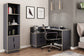 Winkelschreibtisch BELFAST / Rechts oder Links montierbar / 3 Schubkästen / Anthrazit, Weiß-Anthrazit, Artisan Eiche (Eiche-Optik) oder Old Wood (Altholz-Optik) /Bürotisch / Eckschreibtisch / Schreibtisch / B 129, H 83,5, T 105 cm