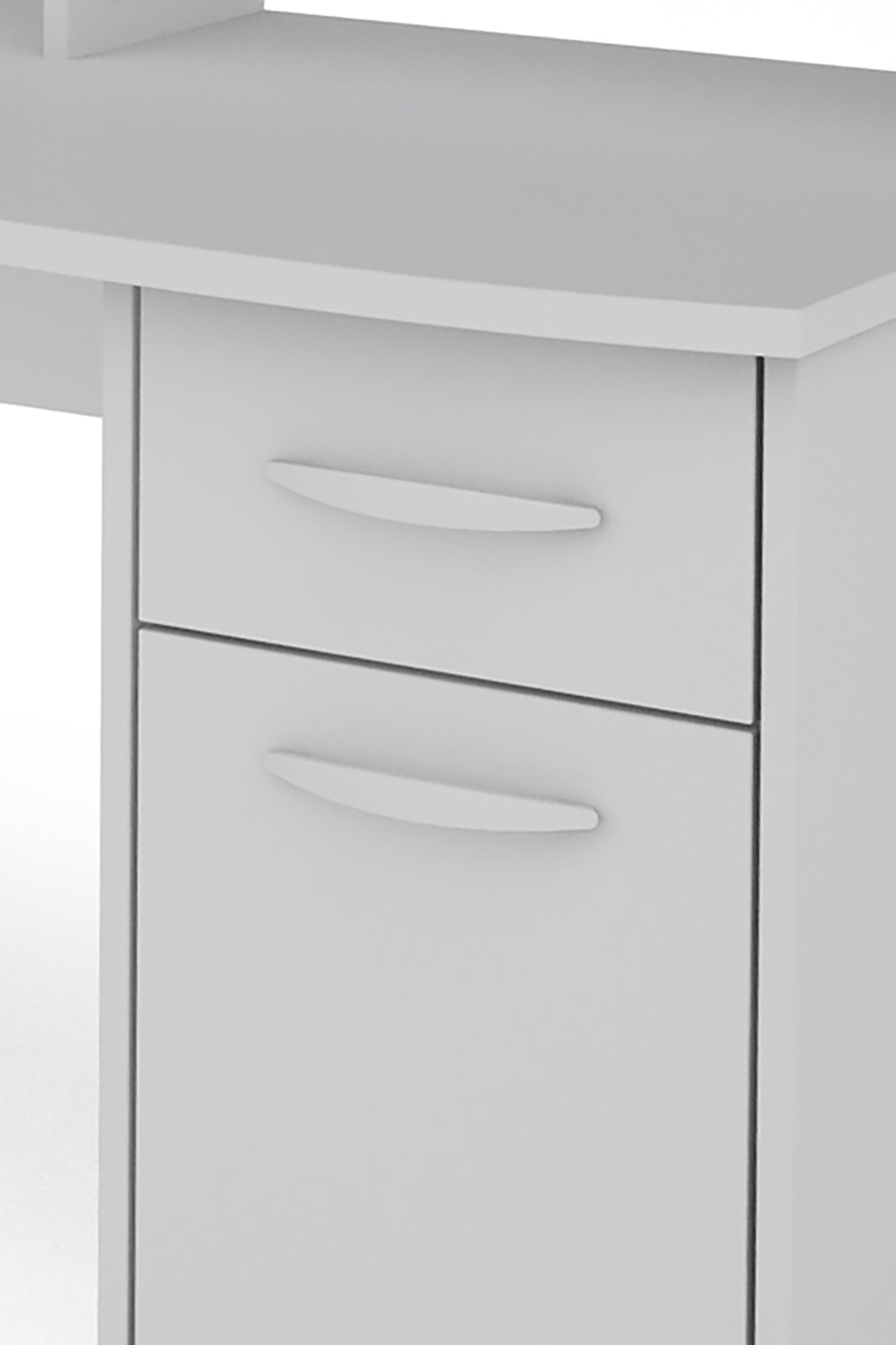 Schreibtisch FANTASTIC / XXL Gaming-Tisch in anthrazit oder weiß / Mit viel Stauraum und einer breiten Borte auf der Tischplatte / Computer-Tisch / PC / Arbeits-Tisch / 180x93x65cm (BxHxT)